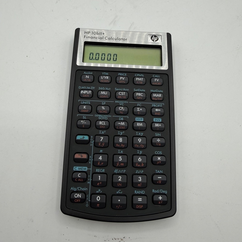 Hewltt Packard HP 10BII + Plus Financial Calculator No Case - Tested & Working